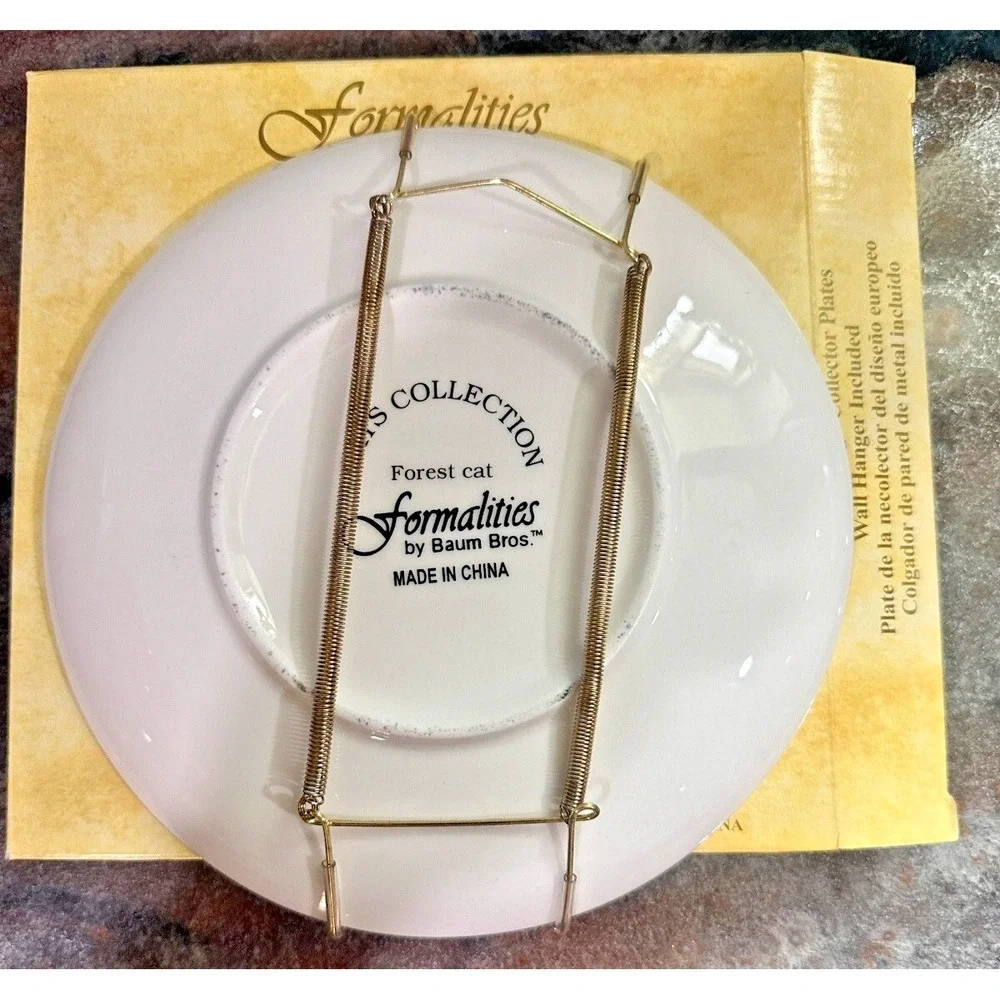 NEW Formalities by Baum Bros. Cat Collector Plate Set – Set of 4 - Wall Hangers